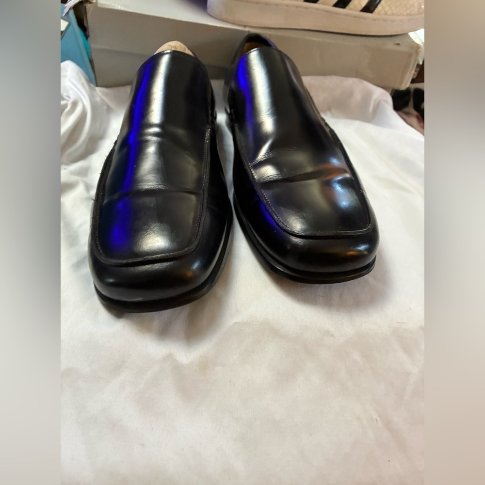 Men's size 12 Black coach Leather Loafers used twice